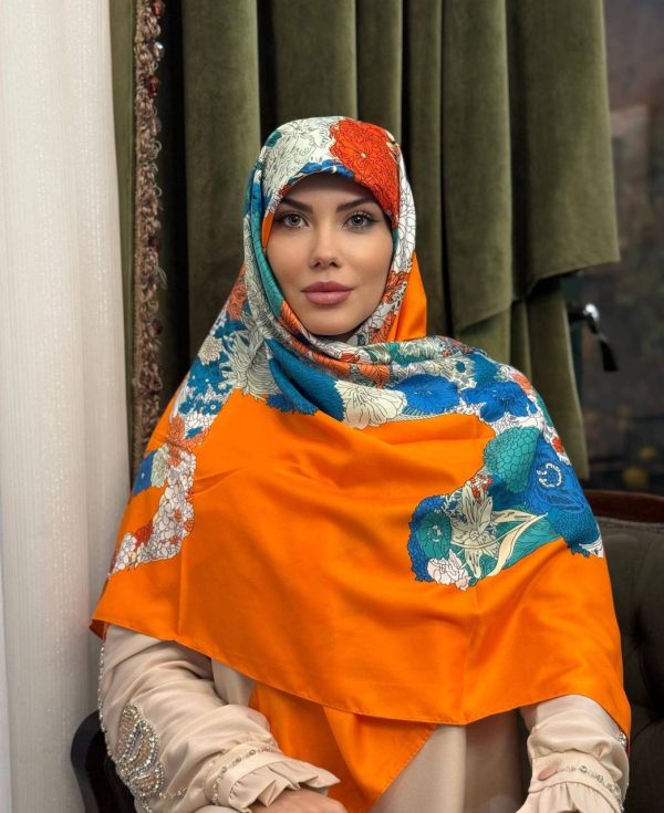 روسری ابریشم اقتصادی کد ۱۶۲